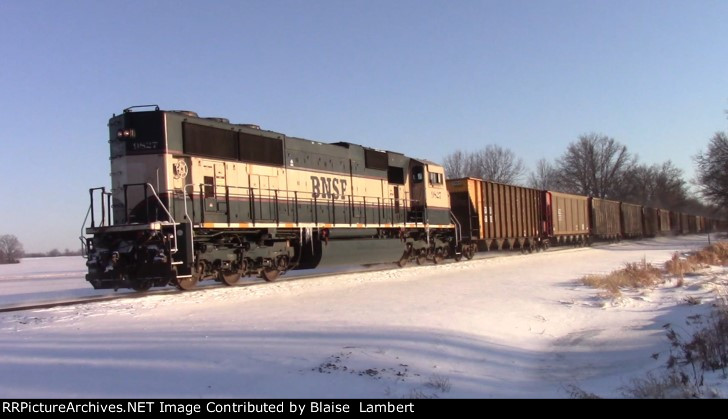 BNSF coal train DPU